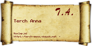 Terch Anna névjegykártya